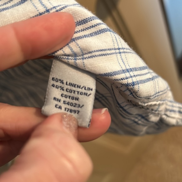 Linen/Cotton short sleeve shirt - Picture 3 of 6